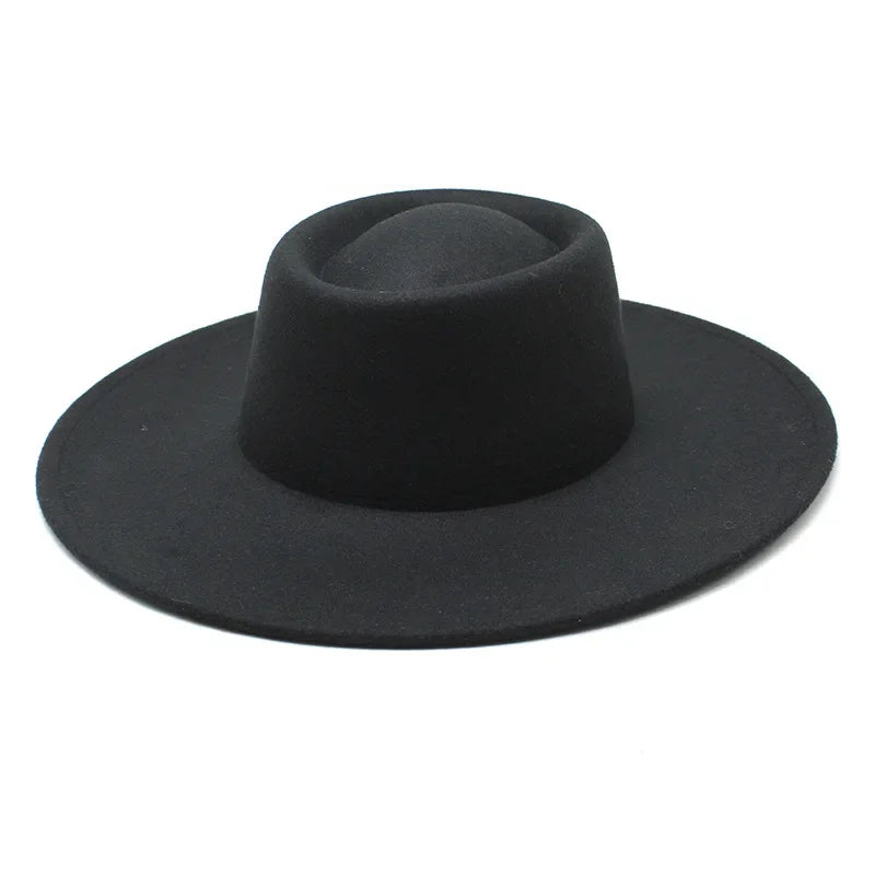 Classic British Style Wide Brim Fedora Hat
