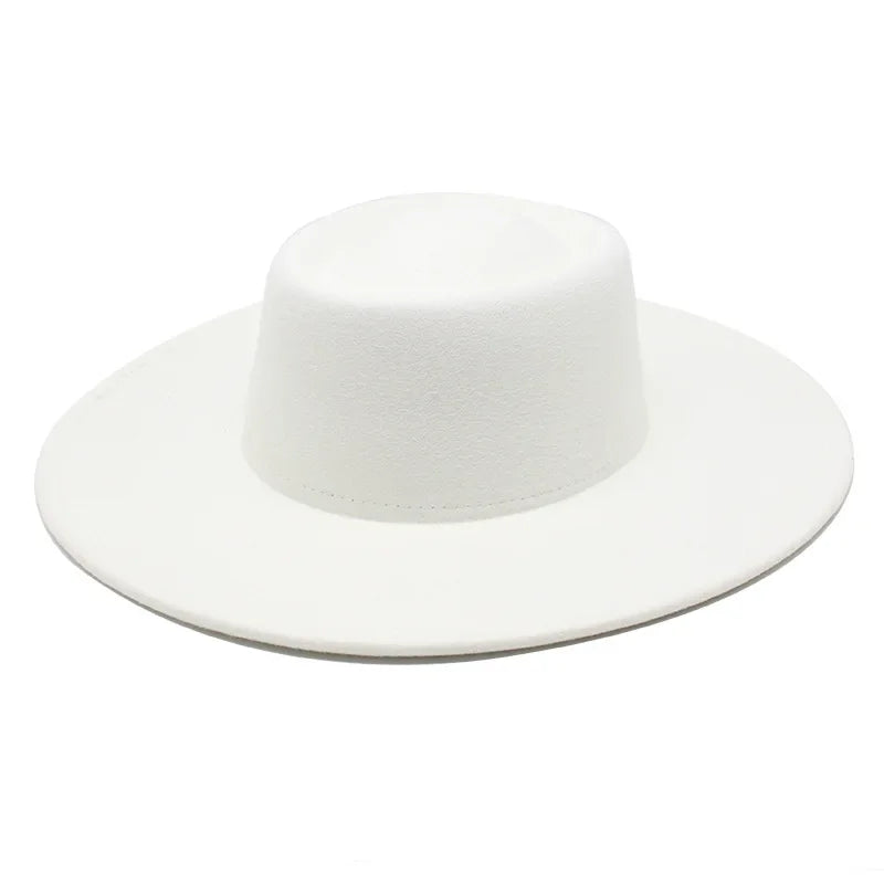 Classic British Style Wide Brim Fedora Hat