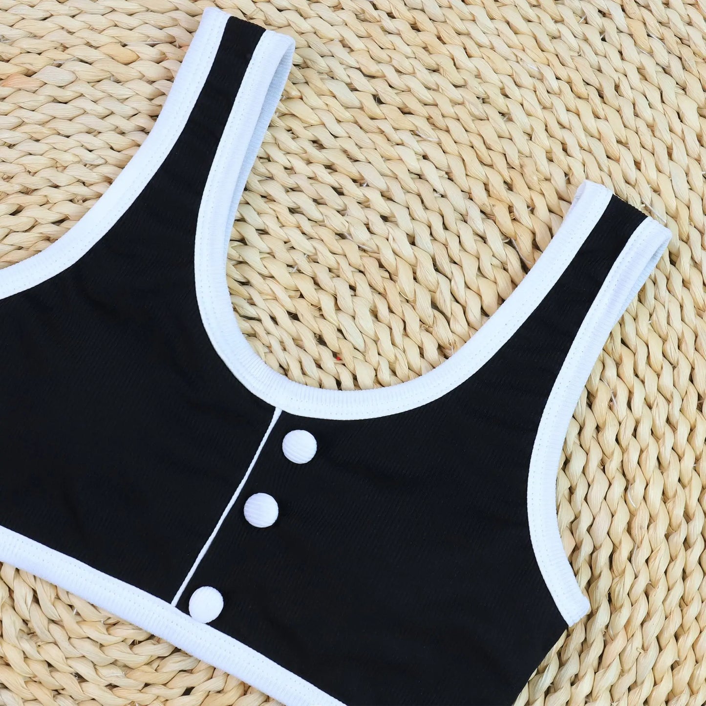 Sexy Black and White Bikinis Set,