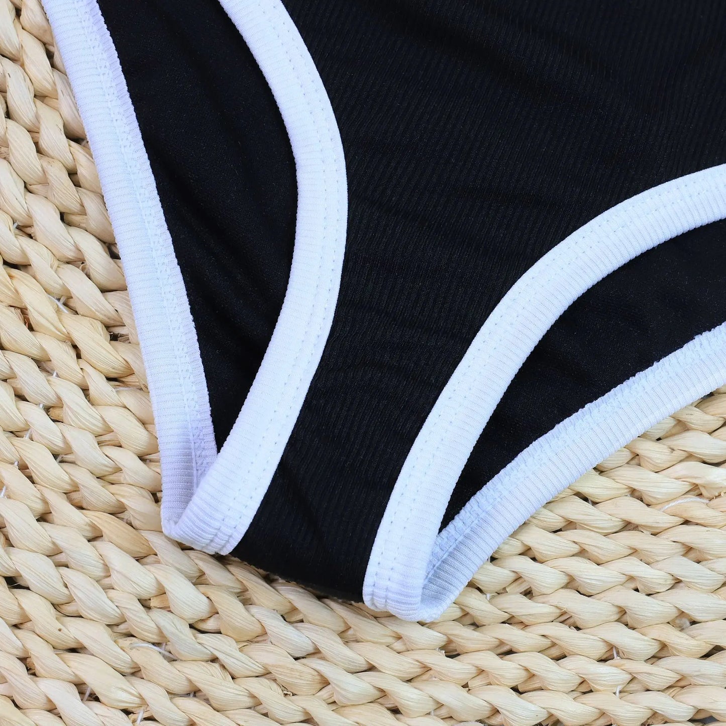Sexy Black and White Bikinis Set,