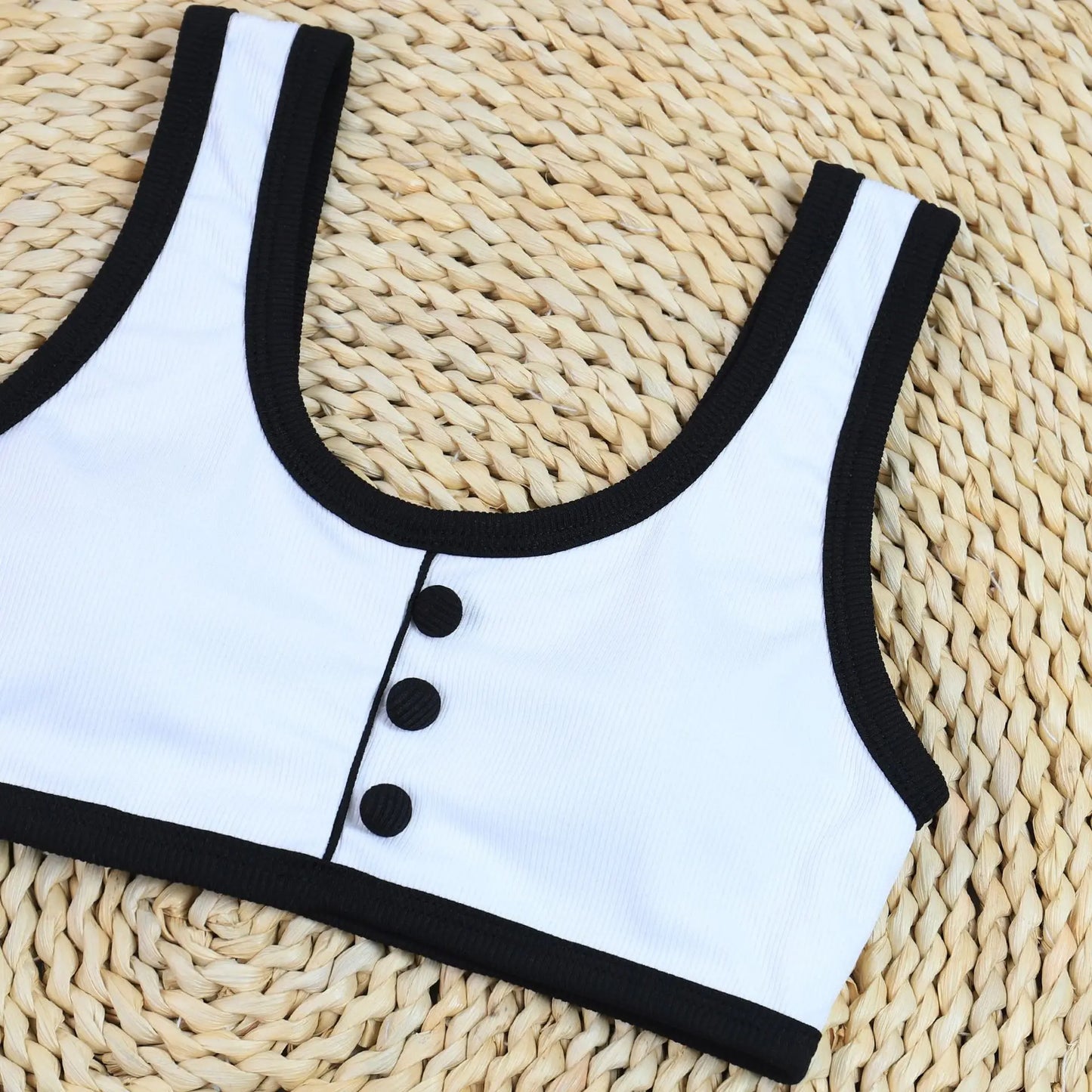 Sexy Black and White Bikinis Set,