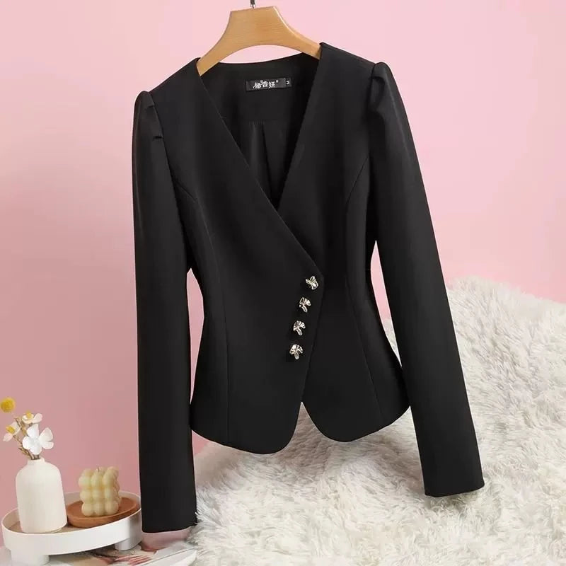 Temperament V-Neck Thin Suit Jacket