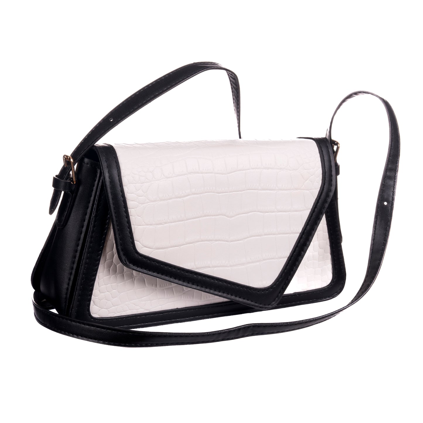 minimalist black and white bag
