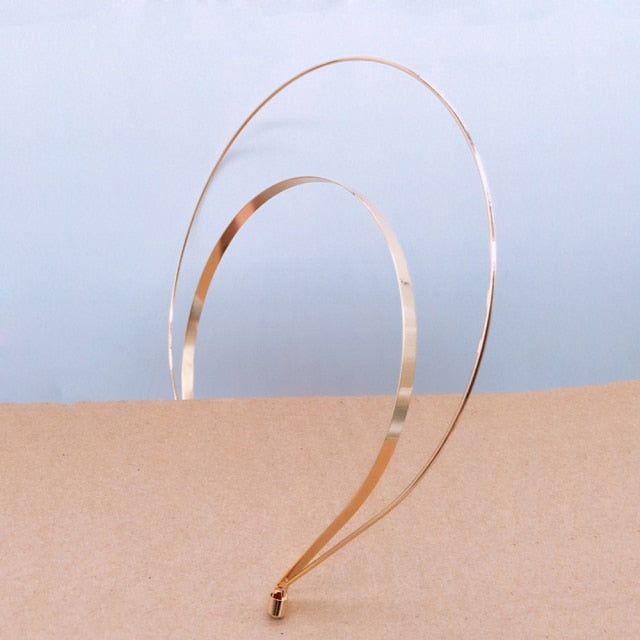 New Gold Plate Crown Design Headband