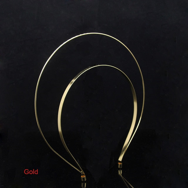 New Gold Plate Crown Design Headband