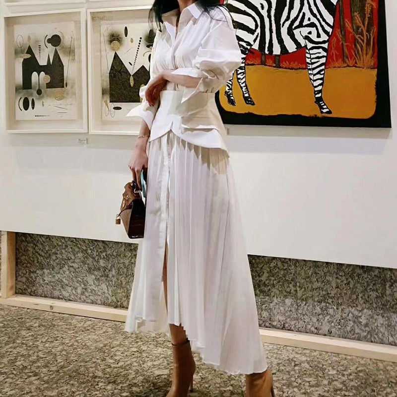 Elegant Pleated Dress For Women