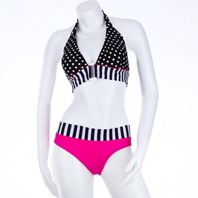 Vintage Pin Up High Waist Bikini Set