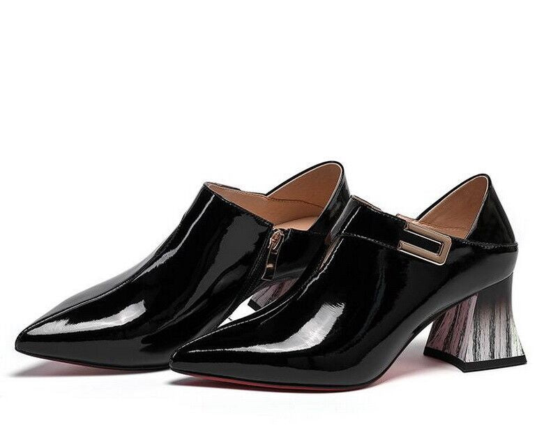 Women's Soft Leather Squared Heels