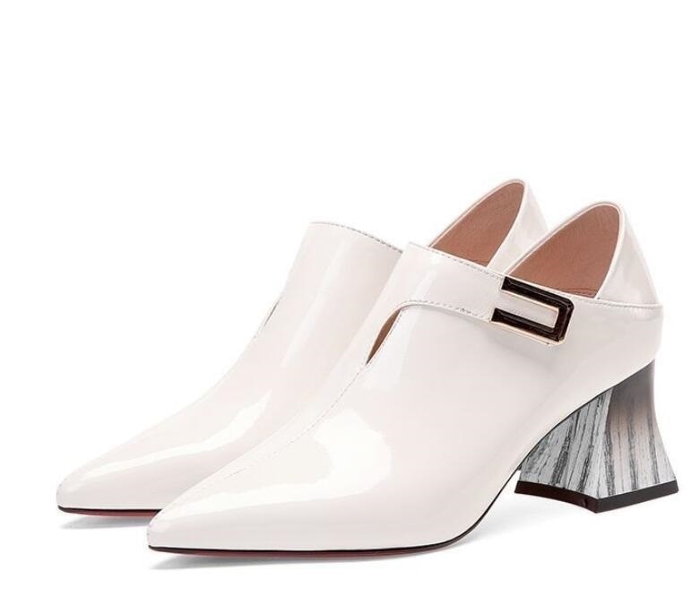 Women's Soft Leather Squared Heels
