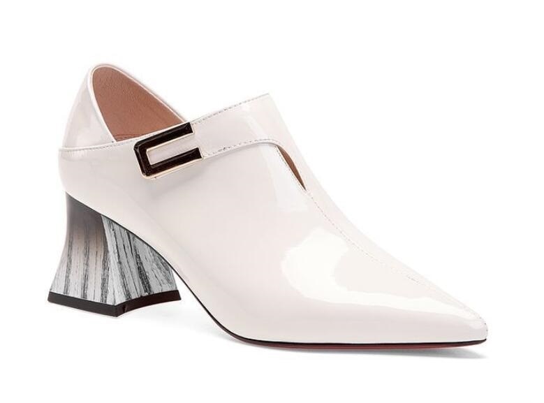 Women's Soft Leather Squared Heels