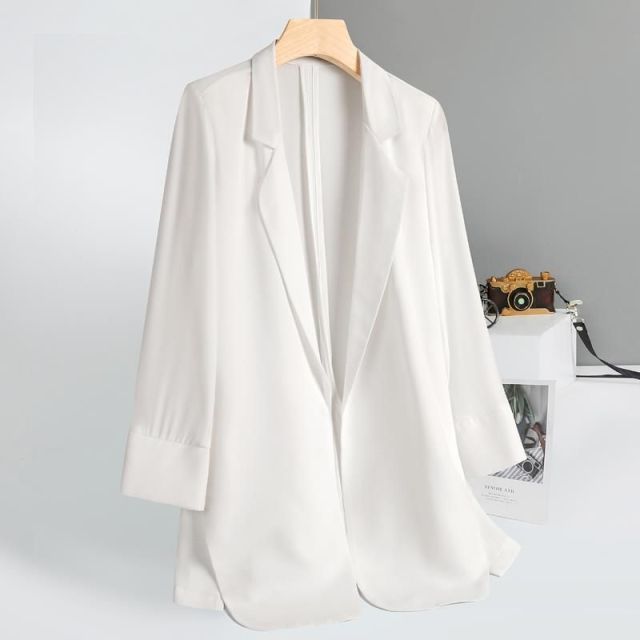 Trendy Dark Black Retro Loose Women's Jacket