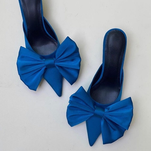 Women's Slippers Bowknot Cat Heel