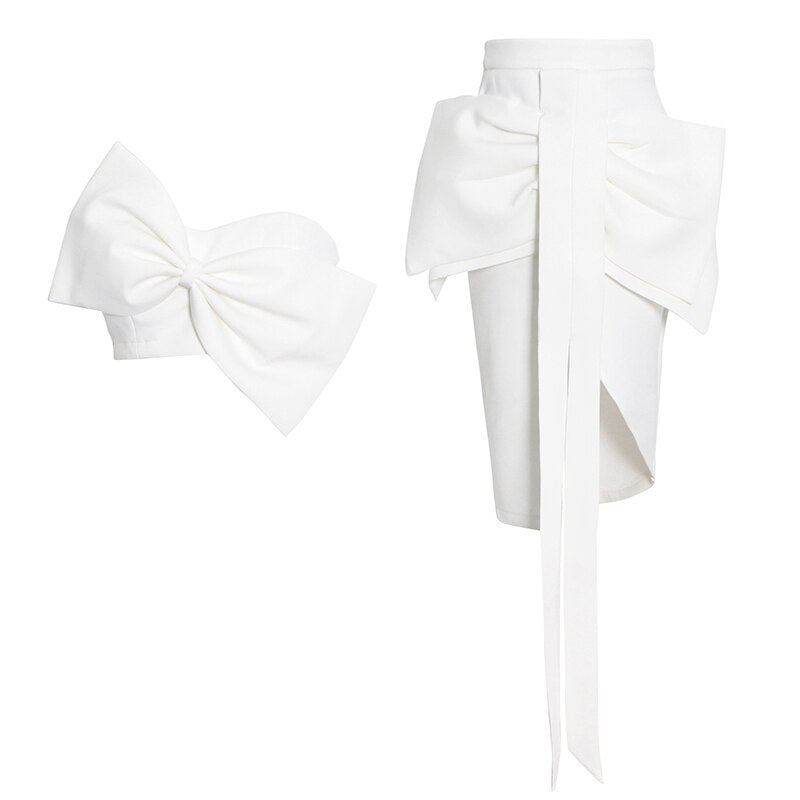 Sexy Bowknot Strapless With High Waist Sheath Dress