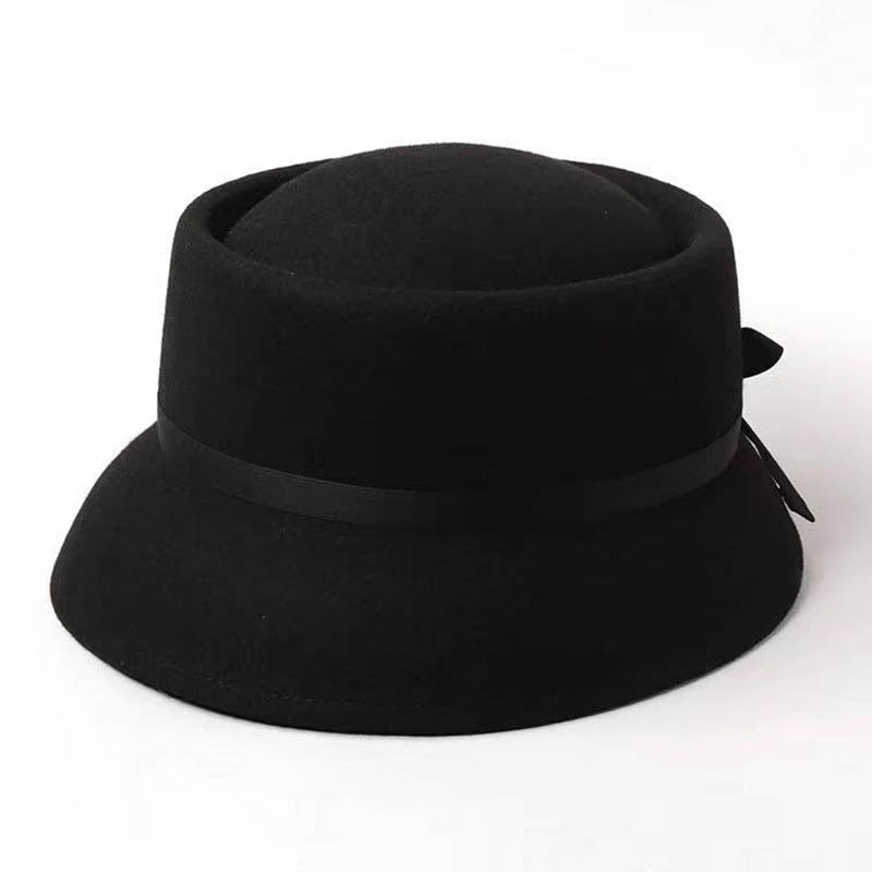 Women's Asymmetric Brim Ribbon Fedora Hat