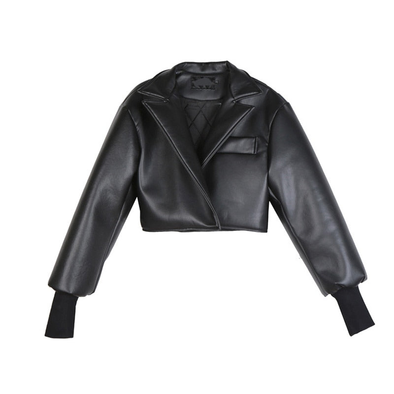Leather Short Thick Jacket