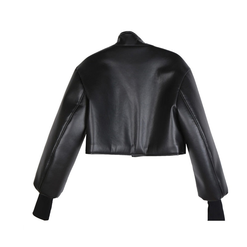 Leather Short Thick Jacket
