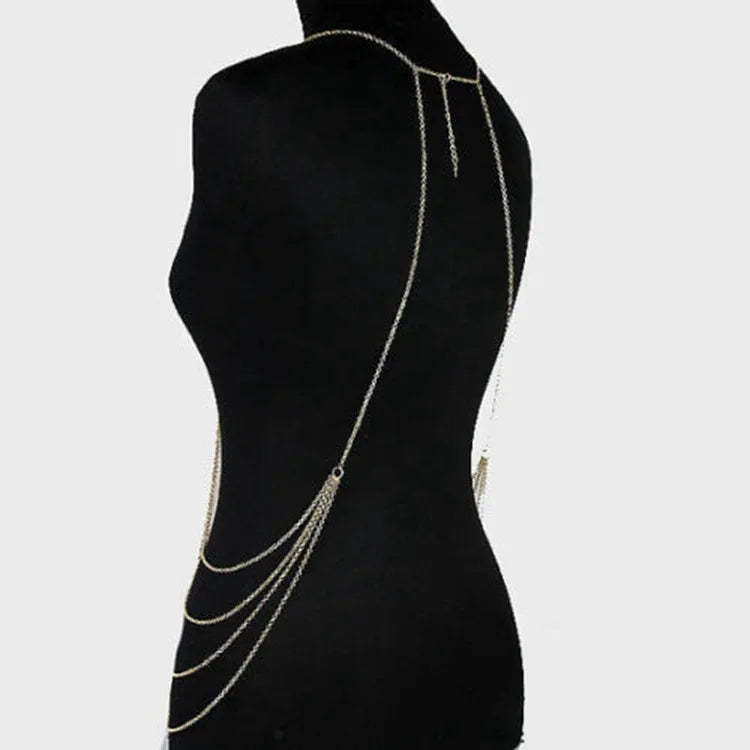 Gold Color Body Chain Women Metal Belly Bikini Waist Accessories