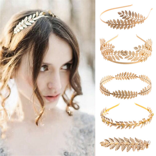 Gold Leaves Butterfly Vintage hair ornament
