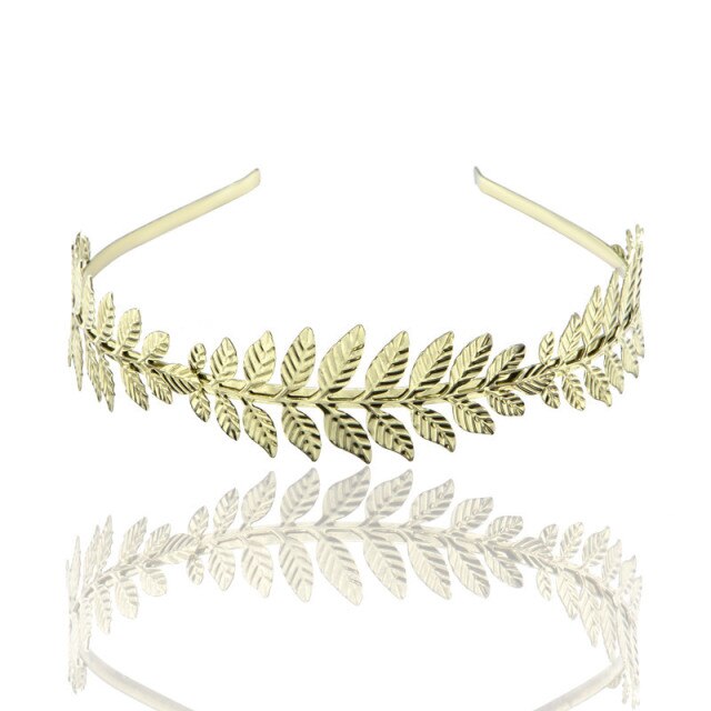 Metal Gold Leaf Headband