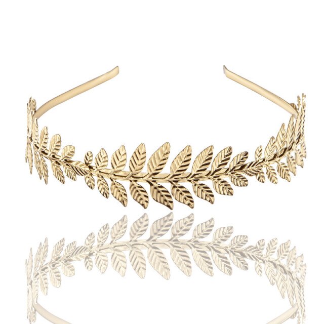 Metal Gold Leaf Headband
