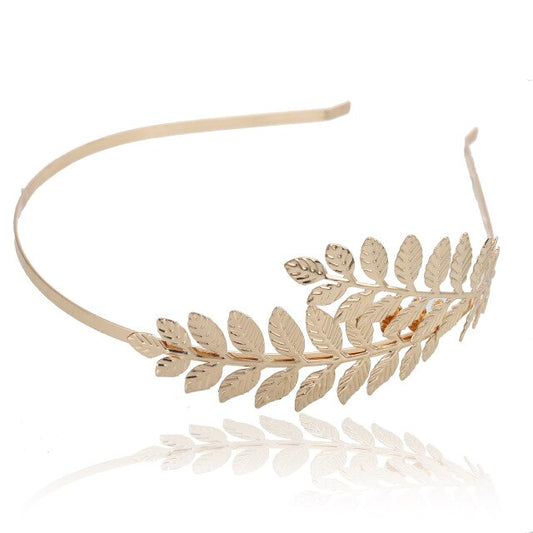 Metal Gold Leaf Headband