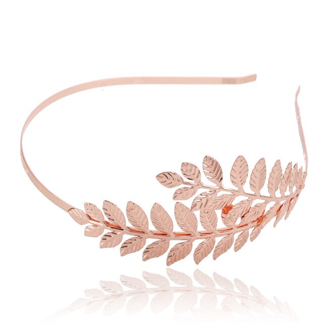 Metal Gold Leaf Headband