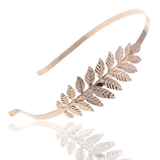Metal Gold Leaf Headband