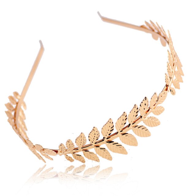 Metal Gold Leaf Headband