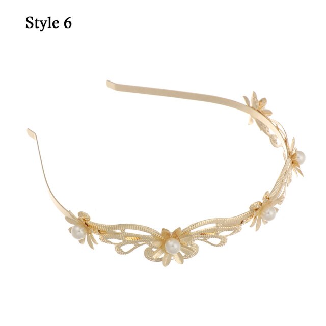 Gold Leaves Butterfly Vintage hair ornament