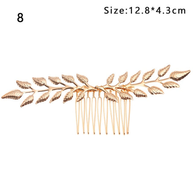 Gold Leaves Butterfly Vintage hair ornament